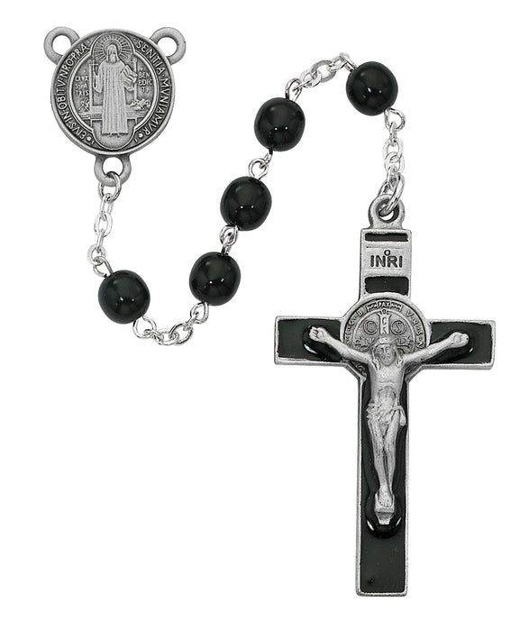 Black St. Benedict Rosary Boxed - 863DF