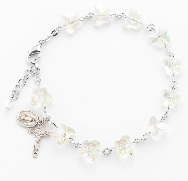 Aurora Butterfly Rosary Bracelet - BR7111CR