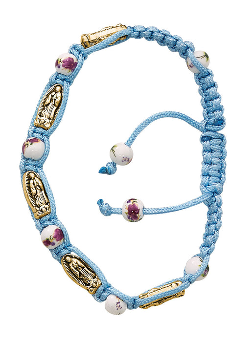 AQUA OUR LADY OF GUADALUPE CORD BRACELET-BR720C