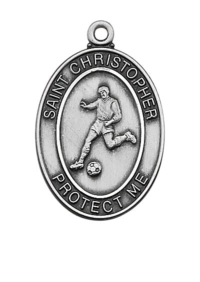 Sterling Silver Boys Soccer Pendant - L675SR