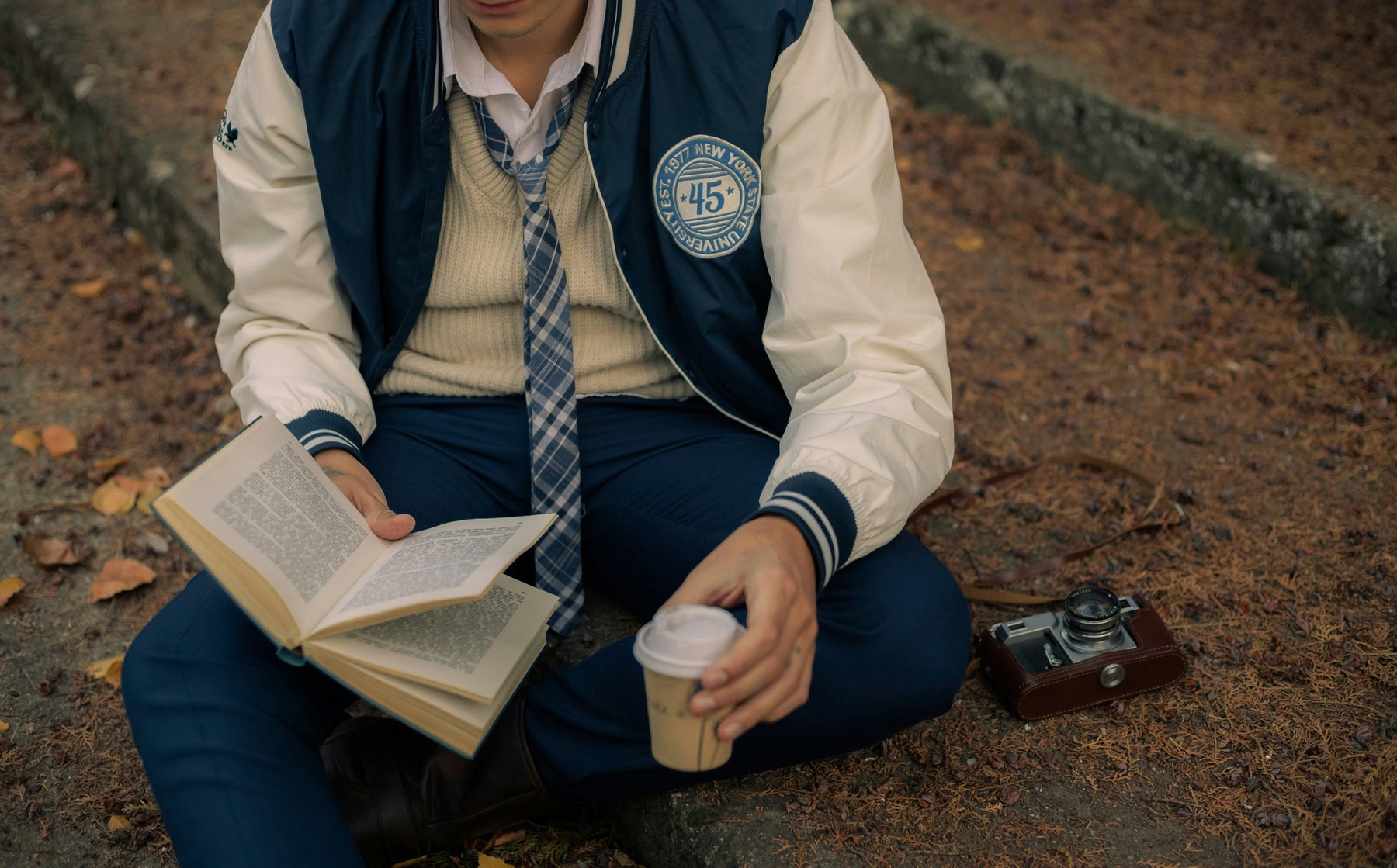 college student with bible