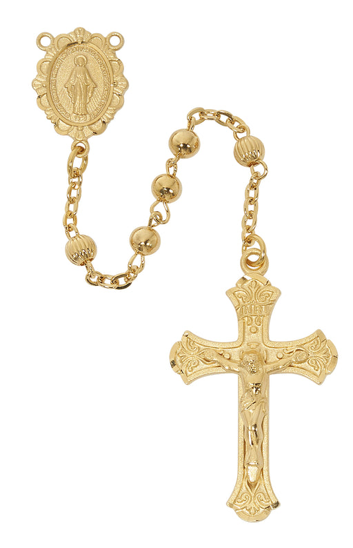 1-4JF GOLD OVER STERLING SILVER ROSARY DELUXED GIFT BOX - McVan