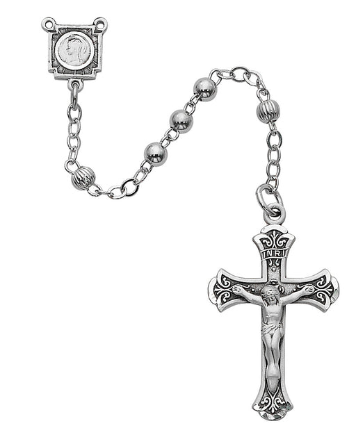 1-4LF All Sterling Rosary Boxed - McVan