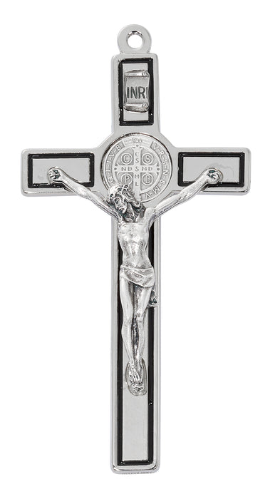 119-20 4.75" ALL SILVER ST. BENEDICT CROSS BOXED - McVan