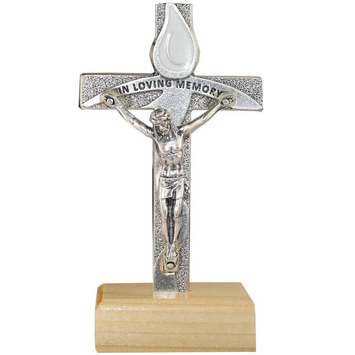 119-31 3.5" IN LOVING MEMORY STAND CRUCFIX BOXED - McVan