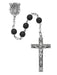 121D-BKF Black Miraculous Rosary Boxed - McVan