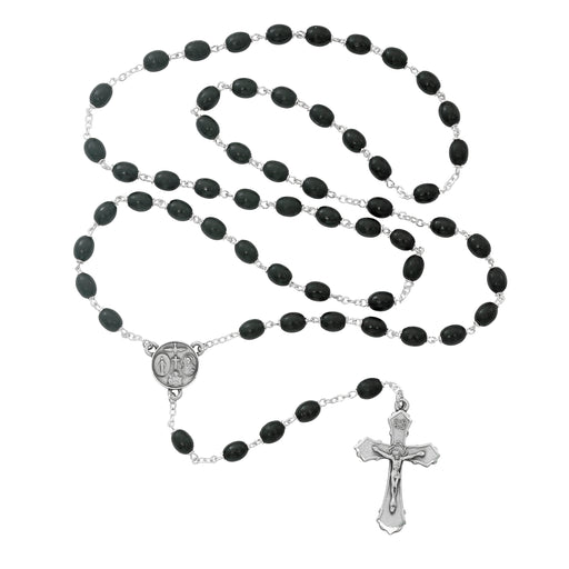 139D-BKF Black  Wood 4-Way Rosary Boxed - McVan