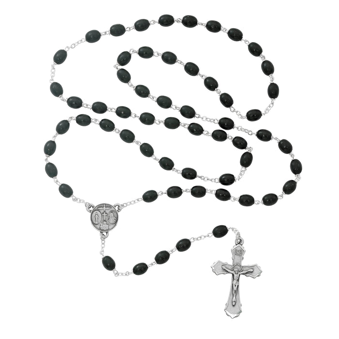 139D-BKF Black  Wood 4-Way Rosary Boxed - McVan