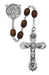 139D-BRF Brown Wood 4-Way Rosary Boxed - McVan