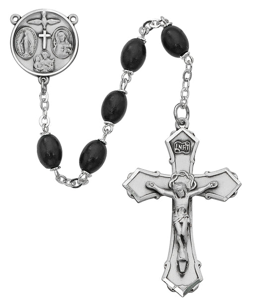 139L-BKF Black Wood Rosary Boxed - McVan