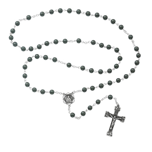 163ASF Genuine Hematite Rosary Boxed - McVan