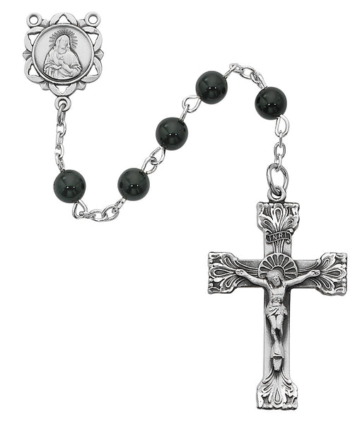 164ASF Genuine Black Onyx Rosary - McVan