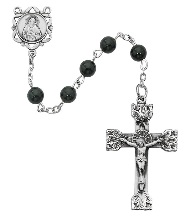 164ASF Genuine Black Onyx Rosary - McVan