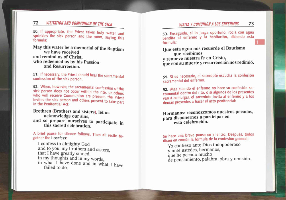 Order Of The Anointing Of The Sick And Their Pastoral Care - BILINGUAL POCKET EDITION