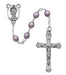 417SF Violet Glass Rosary Boxed - McVan