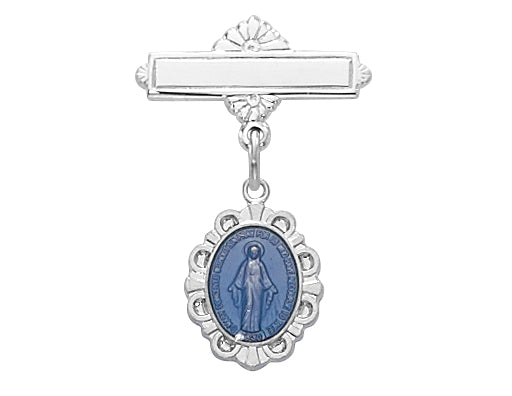 426L Sterling Blue Miraculous Baby Pin Boxed - McVan