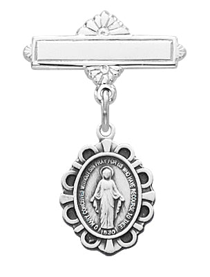 430L Sterling Miraculous Baby Pin Boxed - McVan