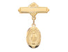 433J Gold on Sterling Miraculous Baby Pin Boxed - McVan