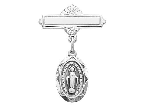 433L Sterling Miraculous Baby Pin Boxed - McVan