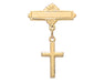 435J Gold on Sterling Cross Baby Pin Boxed - McVan