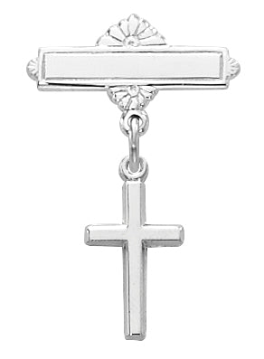 435L Sterling Cross Baby Pin Boxed - McVan