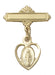436J Gold on Sterling Miraculous Baby Pin Boxed - McVan