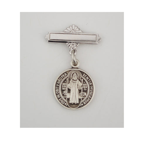 440LT STERLING SILVER ST. BENEDICT BABY PIN DELUXE BOX - McVan