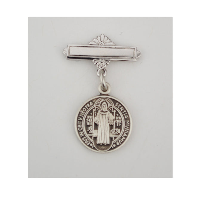 440LT STERLING SILVER ST. BENEDICT BABY PIN DELUXE BOX - McVan