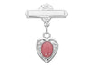 452L Sterling Pink Miraculous Baby Pin Boxed - McVan