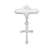 455LT STERLING SILVER CROSS W CZ STONE BABY PIN/T - McVan