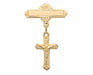 466J Gold on Sterling Crucifix Baby Pin Boxed - McVan
