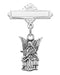 467L Sterling Guardian Angel Baby Pin Boxed - McVan