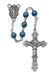 487SF Blue Metallic Rosary Boxed - McVan