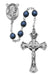 593DF Blue metallic Rosary Boxed - McVan