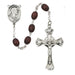 600LF Brown Wood Rosary Boxed - McVan