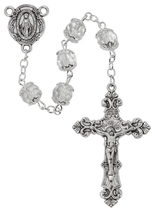 701S-CRF Aurora Glass Capped Rosary Boxed - McVan