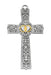 71-21 6in Pewter Filigree Wedding Cross Boxed - McVan
