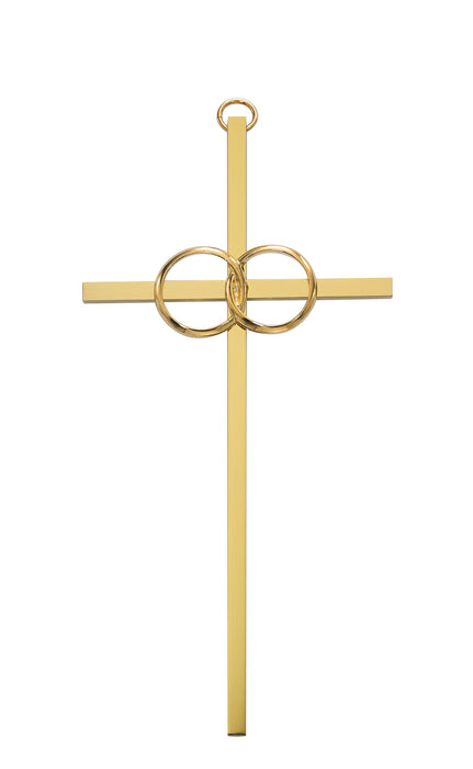 71-44801 8in. Polished Brass Wedding Cross Boxed - McVan