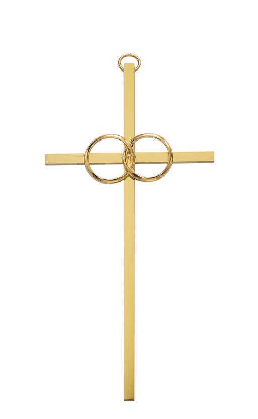 71-44801 8in. Polished Brass Wedding Cross Boxed - McVan