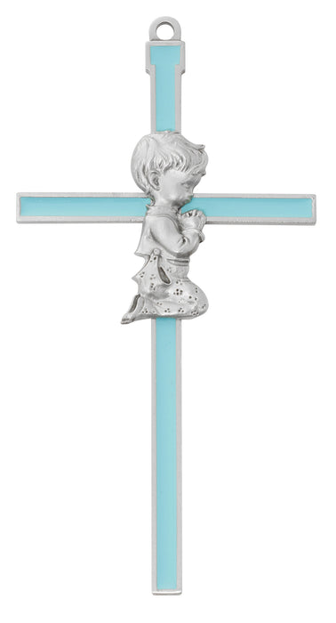 73-08 6in  Blue Boy Wall Cross Boxed - McVan