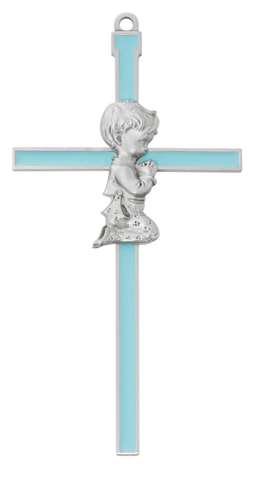 73-08 6in  Blue Boy Wall Cross Boxed - McVan