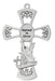 73-14 6in Pewter Guardian Angel Cross - McVan