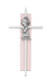 73-59 6in Pink Wood Praying Girl on Silver Cross Boxed - McVan