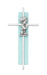73-60 6in Blue Wood Praying Boy on Silver Cross Boxed - McVan