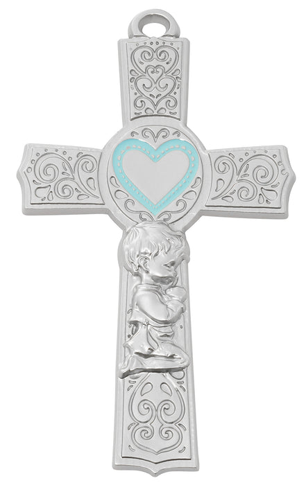 73-62 6in. Pewter Baby Boy Cross Boxed - McVan