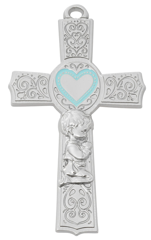 73-62 6in. Pewter Baby Boy Cross Boxed - McVan