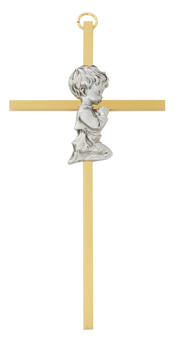 73-71 6" gold two-tone boy cross boxed - McVan