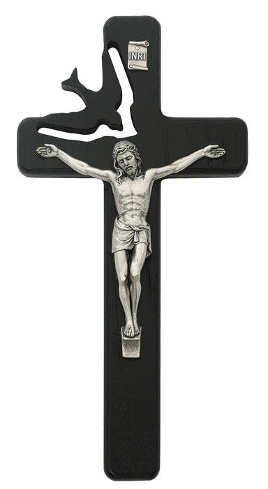 77-07 8in Black Holy Sprit Crucifix Boxed - McVan