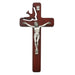 77-21 8in Cherry Stain Holy Sprit Crucifix Boxed - McVan