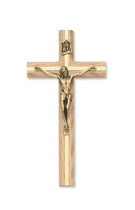 79-00487 8 in. Oak Crucifix Boxed - McVan